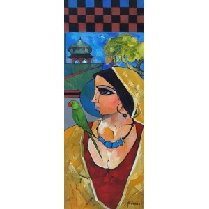 Abrar Ahmed, 12 x 36 Inch, Oil on Canvas, Figurative Painting, AC-AA-404